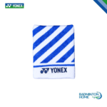 Yonex 08526WB11 wristband with blue and white diagonal stripes