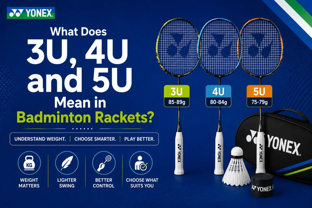 3U 4U and 5U badminton racket weight comparison