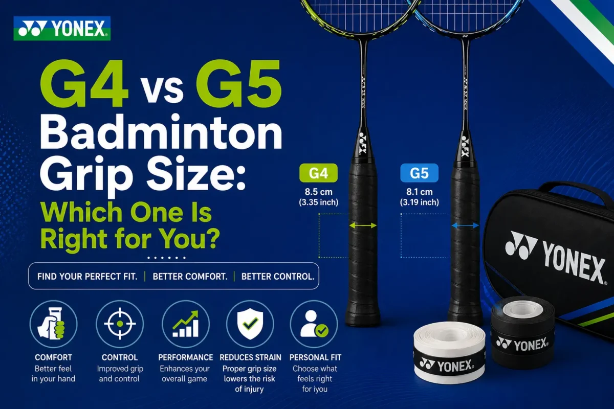 G4 vs G5 badminton grip size comparison