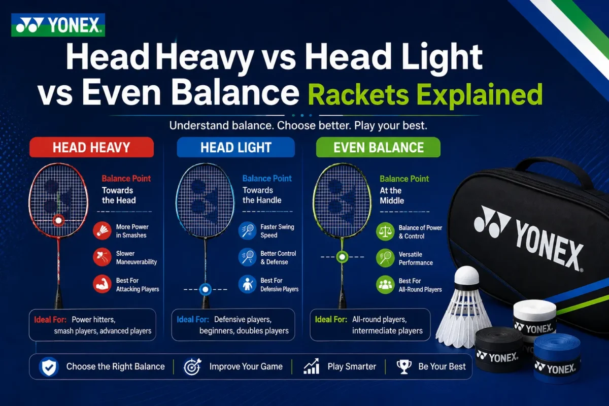 Head heavy vs head light vs even balance badminton rackets explained